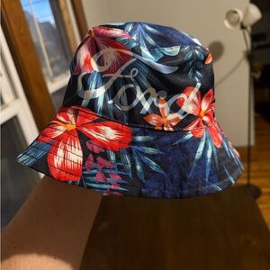 REVERSIBLE Ford Floral/ Black & White Bucket Hat